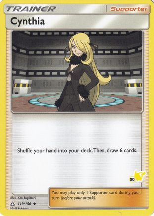 Cynthia - 119/156 (#50 Pikachu Stamped) - Battle Academy