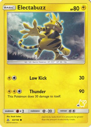 Electabuzz - 43/156 (#41 Pikachu Stamped) - Battle Academy