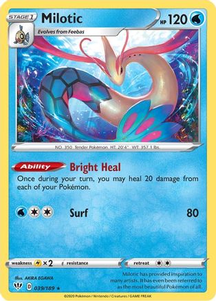 Milotic 39/189 - SWSH03 Darkness Ablaze Holofoil