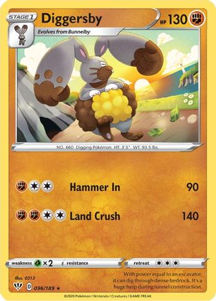 Diggersby 96/189 - SWSH03 Darkness Ablaze