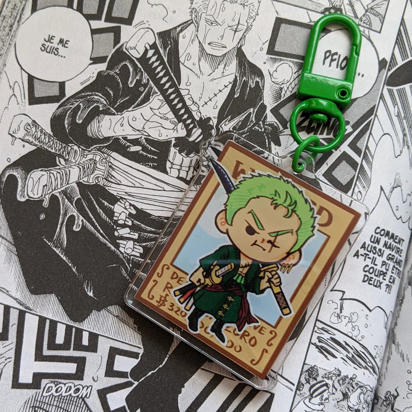Zoro Acrylic Keychain (Pixelized Panda)