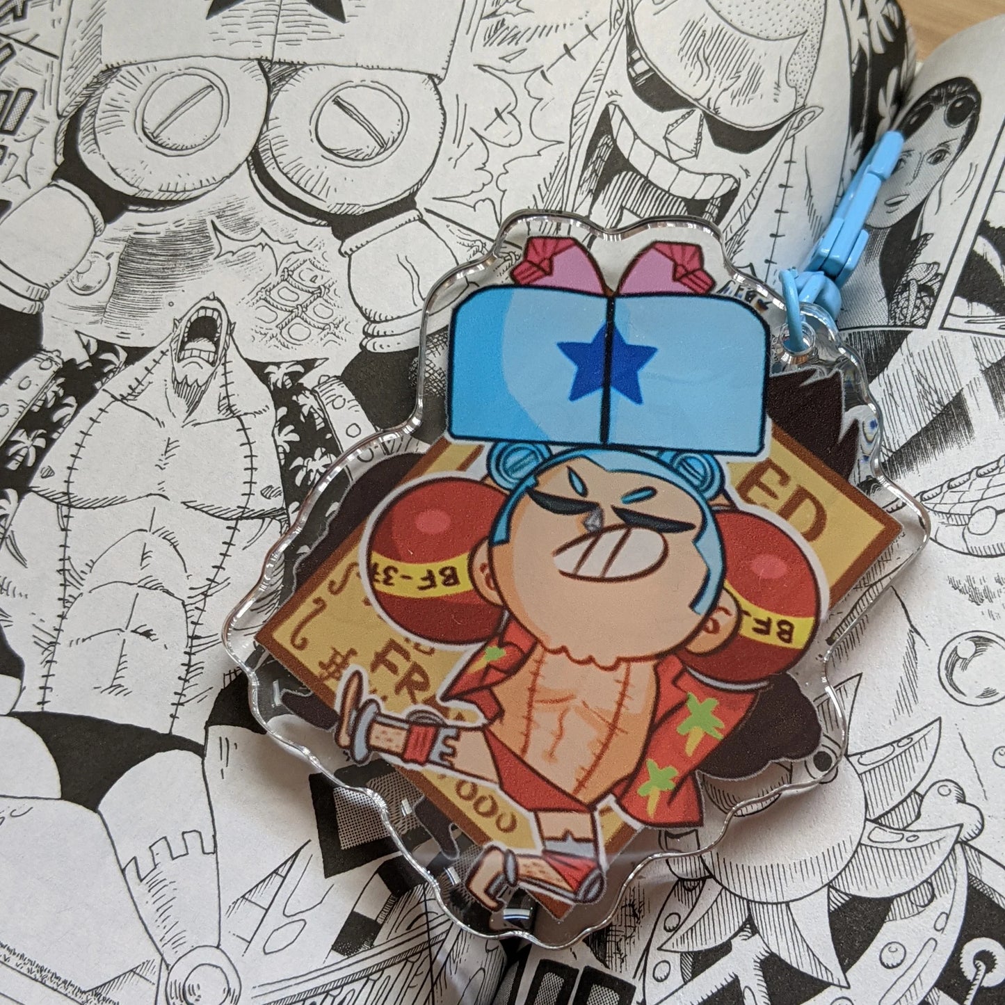 Franky Acrylic Keychain (Pixelized Panda)