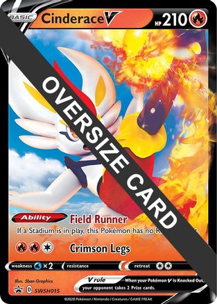Cinderace V - SWSH015 - Jumbo Cards Holofoil