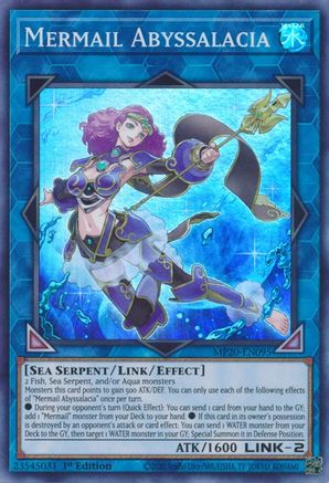 Mermail Abyssalacia (MP20-EN095) - 2020 Tin of Lost Memories 1st Edition