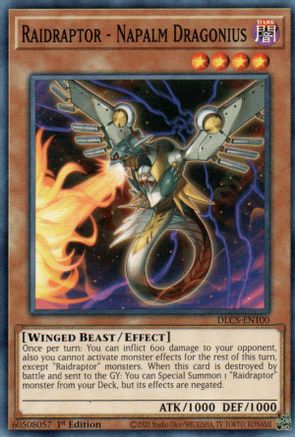 Raidraptor - Napalm Dragonius (DLCS-EN100) - Dragons of Legend: The Complete Series 1st Edition
