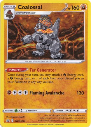 Coalossal - SWSH054/307 - SWSH Sword & Shield Promo Cards Holofoil