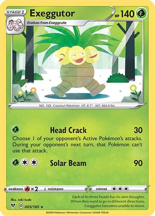 Exeggutor 5/185 - SWSH04 Vivid Voltage Reverse Holofoil