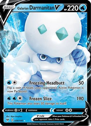 Galarian Darmanitan V 36/185 - SWSH04 Vivid Voltage Holofoil