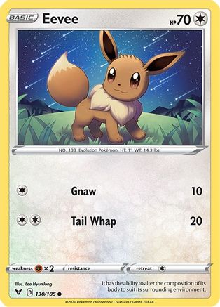 Eevee 130/185 - SWSH04 Vivid Voltage