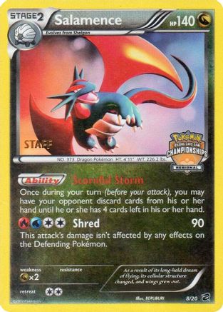 Salamence - 8/20 (Regional Championships) [Staff] - League & Championship Cards Reverse Holofoil