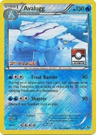 Avalugg - 31/106 (Pokemon League) [3rd Place] - League & Championship Cards Reverse Holofoil