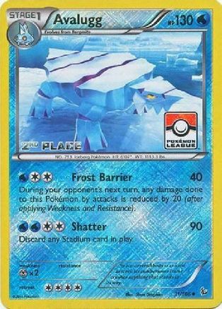 Avalugg - 31/106 (Pokemon League) [2nd Place] - League & Championship Cards Reverse Holofoil