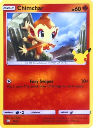 Chimchar - 12/25 12/25 - McDonalds 25th Anniversary Promos