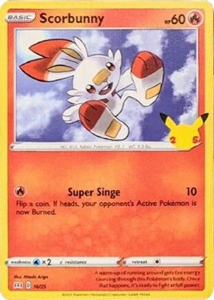 Scorbunny - 16/25 16/25 - McDonalds 25th Anniversary Promos Holofoil