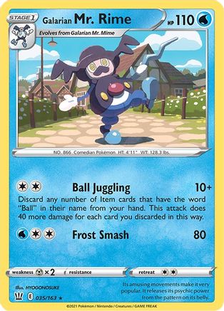 Galarian Mr. Rime 35/163 - SWSH05 Battle Styles