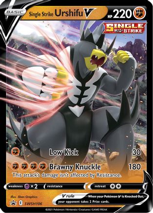 Single Strike Urshifu V - SWSH106 SWSH106/307 - SWSH Sword & Shield Promo Cards Holofoil
