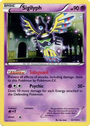 Sigilyph - 52/124 (Cosmos Holo) - Blister Exclusives Holofoil