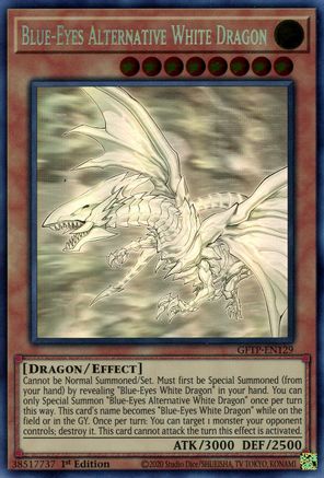 Blue-Eyes Alternative White Dragon (Ghost Rare) (GFTP-EN129) - Ghosts From the Past 1st Edition