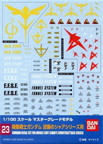 Gundam Decal 23 - Char's Counter Attack Series