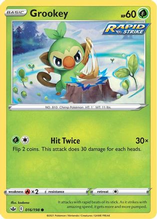 Grookey 16/198 - SWSH06 Chilling Reign