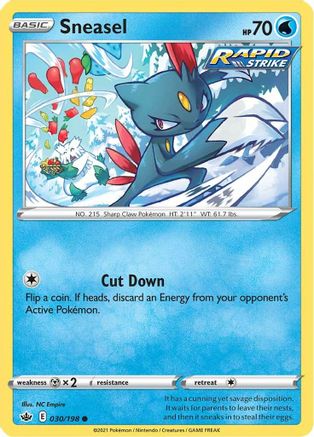 Sneasel 30/198 - SWSH06 Chilling Reign Reverse Holofoil