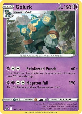 Golurk 66/198 - SWSH06 Chilling Reign Reverse Holofoil