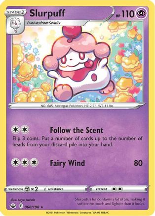 Slurpuff 68/198 - SWSH06 Chilling Reign Reverse Holofoil