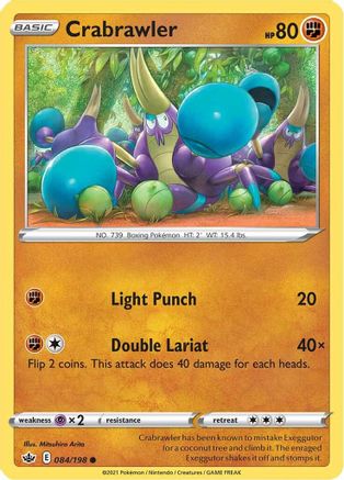 Crabrawler 84/198 - SWSH06 Chilling Reign Reverse Holofoil