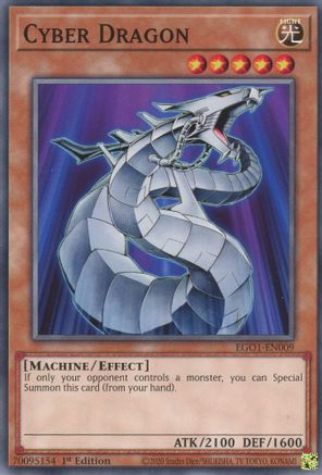 Cyber Dragon (EGO1-EN009) - Egyptian God Deck: Obelisk the Tormentor 1st Edition