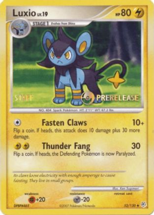 Luxio - 52/130 (Prerelease) [Staff] - Nintendo Promos