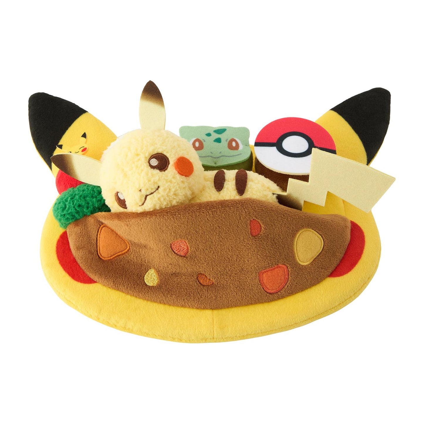 Pikachu Cafe Plate-Style Plush (Pokemon Cafe)