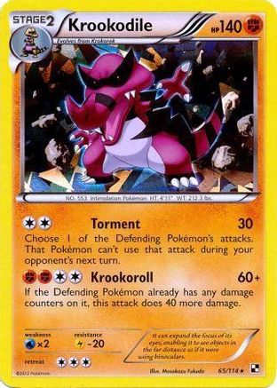 Krookodile - 65/114 (Cracked Ice Holo) - Blister Exclusives Holofoil