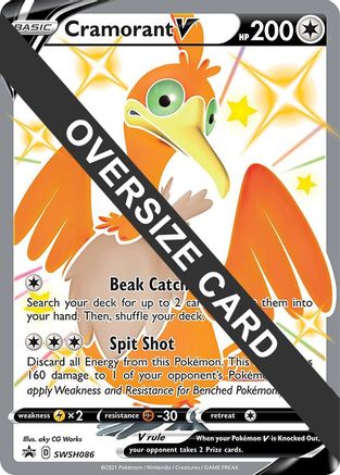 Cramorant V - SWSH086 - Jumbo Cards Holofoil
