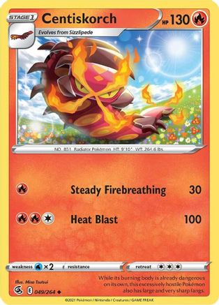 Centiskorch (49) 49/264 - SWSH08 Fusion Strike Reverse Holofoil