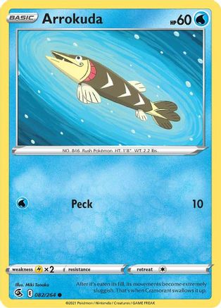 Arrokuda 82/264 - SWSH08 Fusion Strike Reverse Holofoil