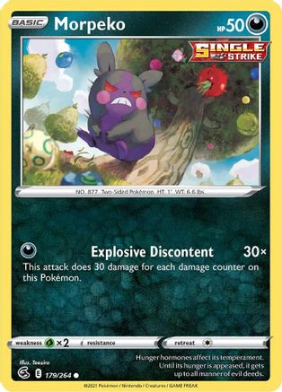 Morpeko (179) 179/264 - SWSH08 Fusion Strike Reverse Holofoil