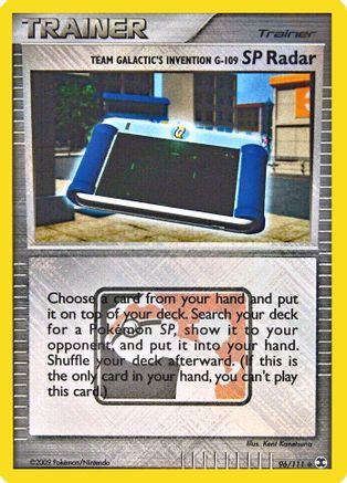 Team Galactic's Invention G-109 SP Radar - 96/111 (League Promo) - League & Championship Cards Reverse Holofoil