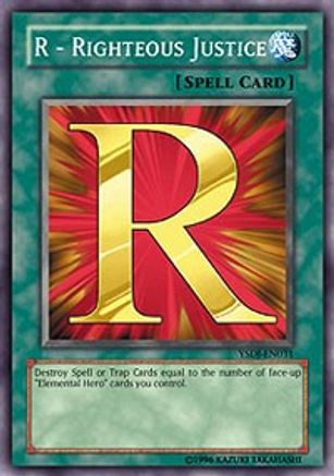 R - Righteous Justice (YSDJ-EN031) - Starter Deck: Jaden Yuki 1st Edition