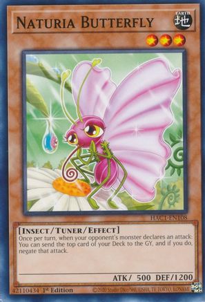 Naturia Butterfly (HAC1-EN108) - Hidden Arsenal: Chapter 1 1st Edition