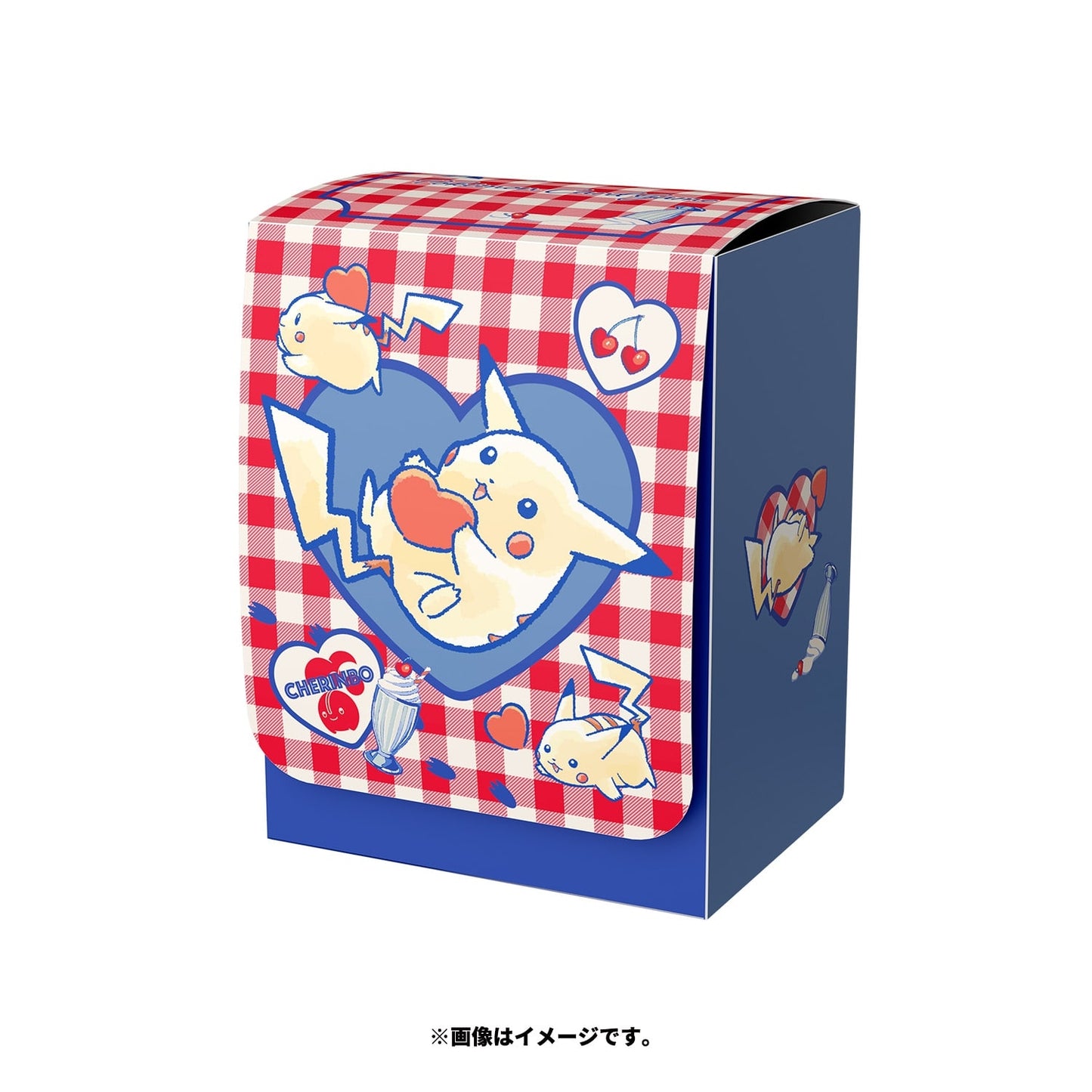 Pokémon Center Japan Official: Pikachu & Heart Blue Deck Box
