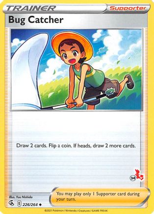 Bug Catcher - 226/264 (#34 Cinderace Stamped) - Battle Academy 2022