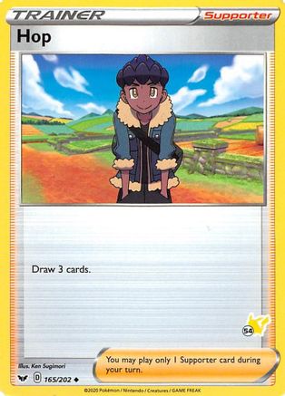 Hop - 165/202 (#54 Pikachu Stamped) - Battle Academy 2022