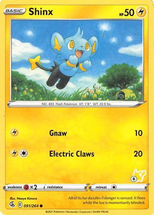 Shinx - 091/264 (#6 Pikachu Stamped) - Battle Academy 2022