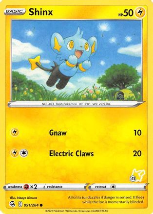 Shinx - 091/264 (#41 Pikachu Stamped) - Battle Academy 2022