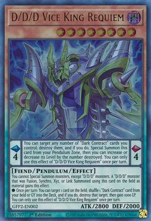 D/D/D Vice King Requiem (GFP2-EN002) - Ghosts From the Past: The 2nd Haunting 1st Edition