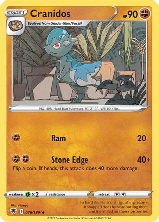 Cranidos 76/189 - SWSH10 Astral Radiance
