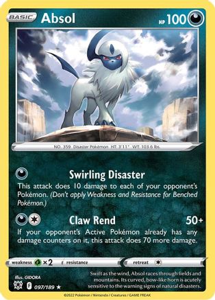 Absol 97/189 - Astral Radiance Reverse Holofoil