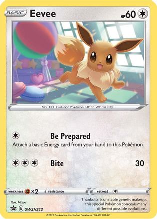 Eevee - SWSH212 SWSH212/307 - SWSH Sword & Shield Promo Cards Holofoil