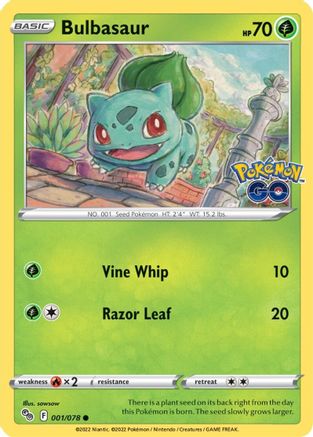 Bulbasaur 1/78 - Pokemon GO Reverse Holofoil