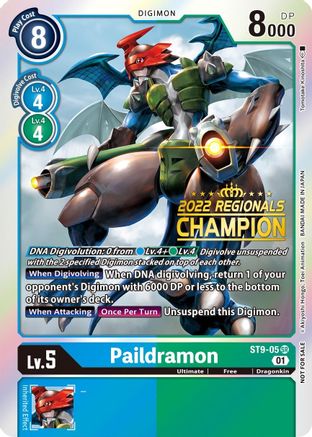 Paildramon (2022 Championship Offline Regional) [Online Champion] (ST9-05) - Starter Deck 09: Ultimate Ancient Dragon